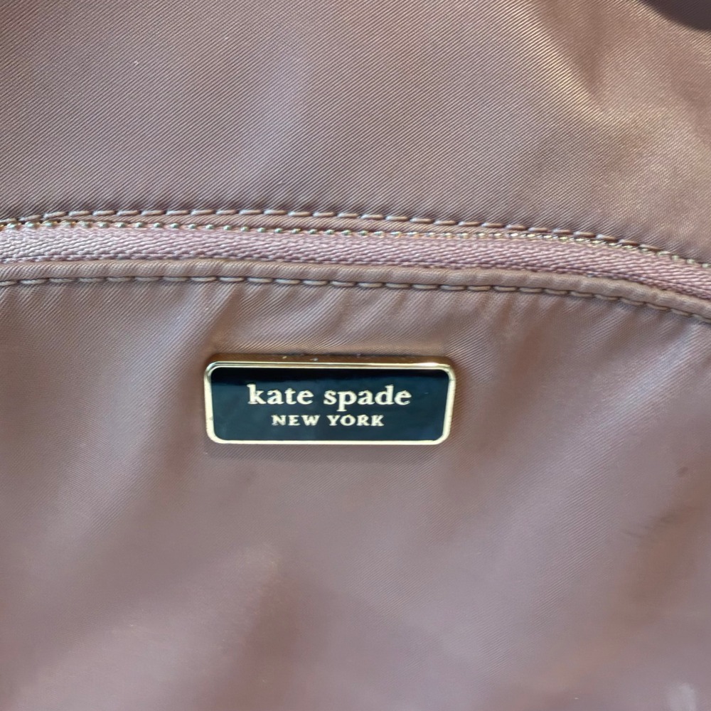 Kate Spade New York Chelsea Medium Nylon Backpack Rosewood Gold Hardware - Picture 4 of 12